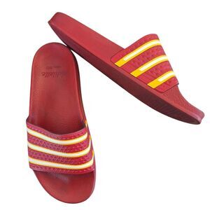 Adidas Adilette Slides Sandals Shower Shoes Red GX9899 Made in Italy Mens 9